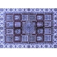 thumbnail image 1 of Ahgly Company Machine Washable Indoor Rectangle Abstract Blue Modern Area Rugs, 4' x 6', 1 of 4