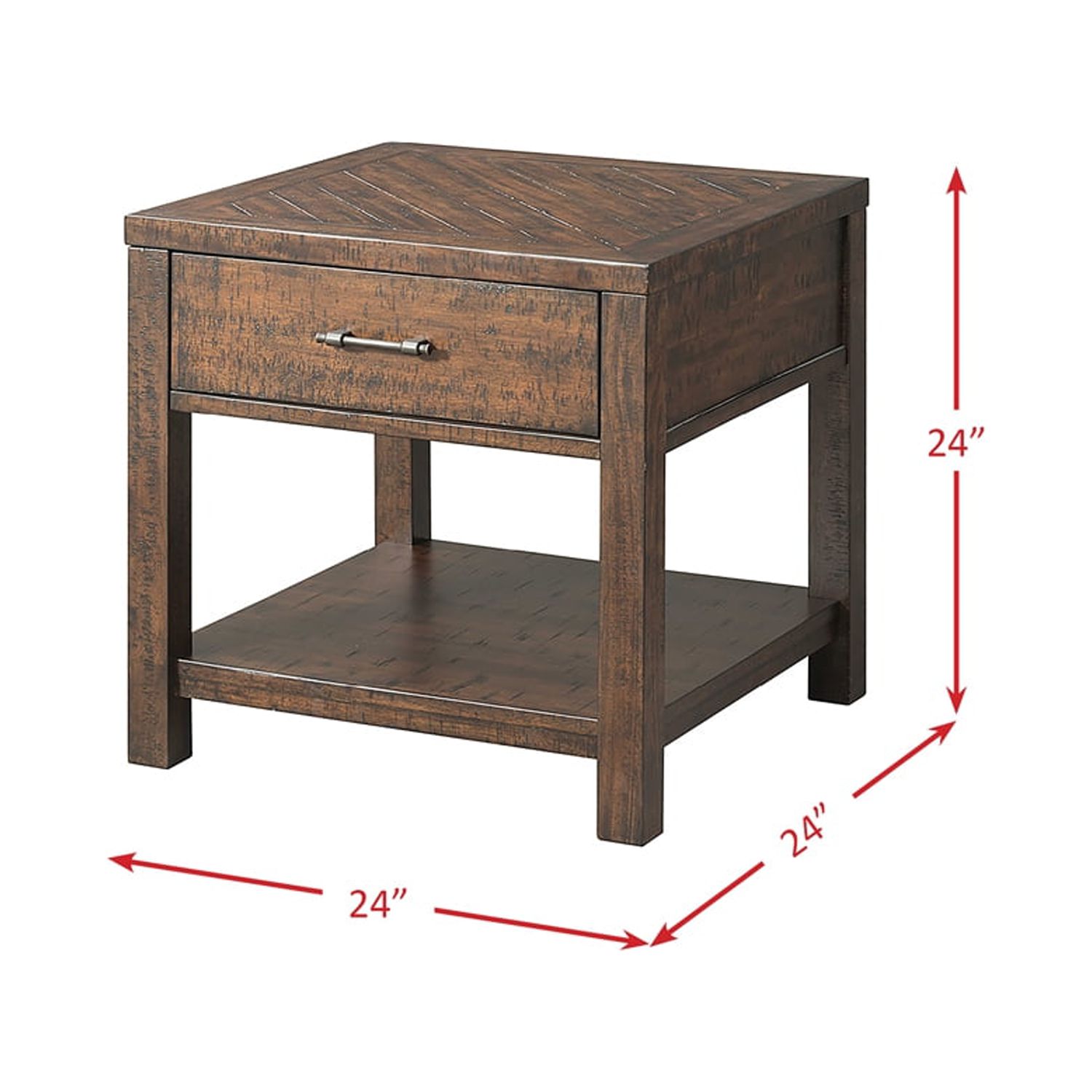 Picket House Furnishings Dex End Table, Walnut
