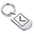 thumbnail image 1 of Stainless Steel Elder Futhark Kenaz Rune Dog Tag Keychain Circle Ring, 1 of 2