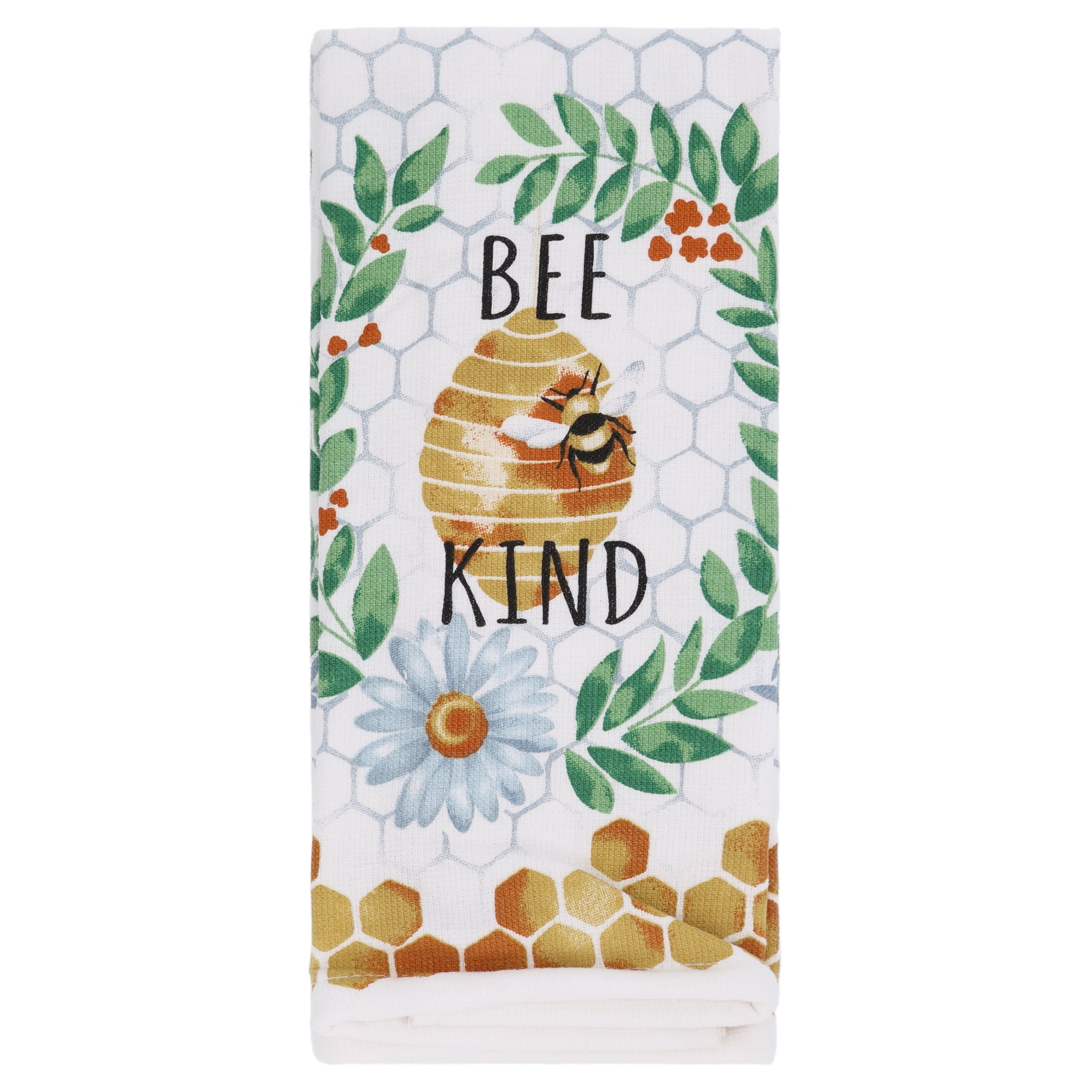 Mainstays Bee Kind Multicolor Kitchen Towel, 15 in x 25 in