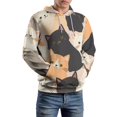 thumbnail image 5 of Cute Kitty Pattern Men's Women Vintage 3D Hooded Sweatshirt - All-Season Loose Fit Streetwear, 5 of 6