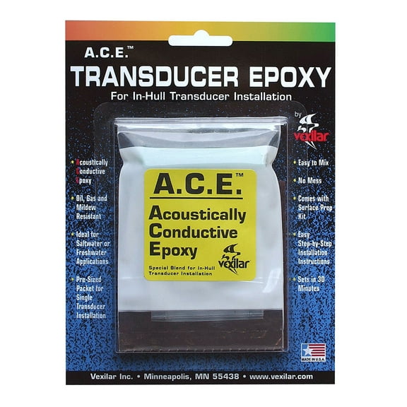 6" Black and brown Vexilar A.C.E Transducer Epoxy