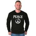 thumbnail image 5 of Hippie Peace Sign Make Love Not War Long Sleeve TShirt Men Women Brisco Brands L, 5 of 6