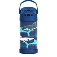 thumbnail image 2 of Thermos Kids Vacuum Insulated Funtainer Water Bottle with Flip Up Straw, 355ml, Sharks, 2 of 7