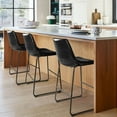 thumbnail image 2 of Vitesse 26 inch PU Faux Leather Counter Bar Height Stools with Back, 2 of 6