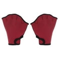 thumbnail image 1 of Unique Bargains Gants de Natation en Toile Gants de Résistance à L'Eau Accessoires d'Entraînement Rouge, L, 1 of 7