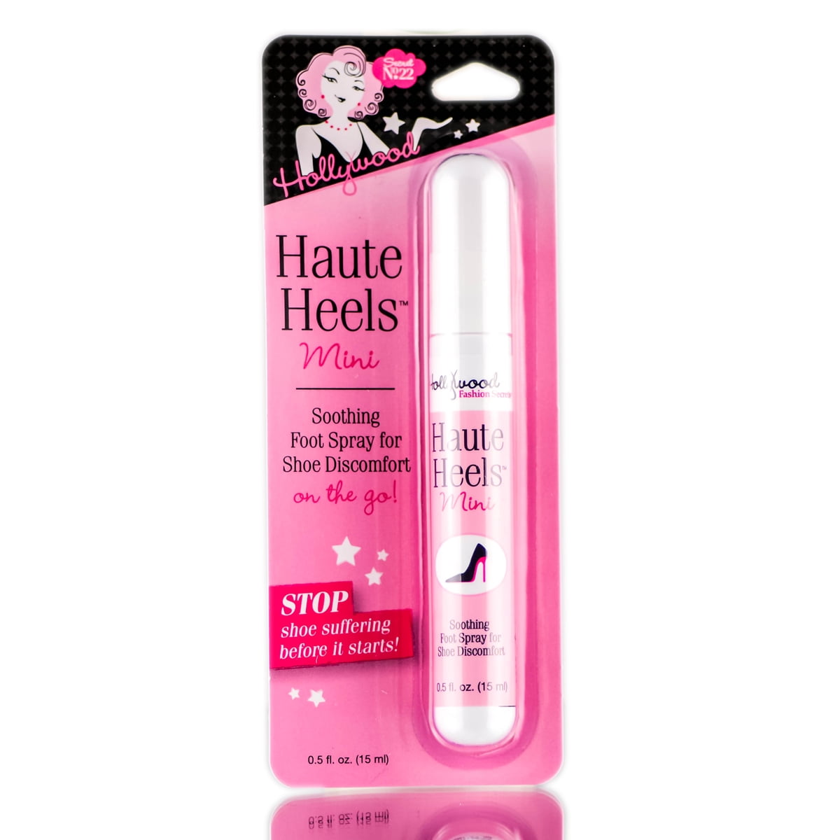 Hollywood Fashion Secrets Haute Heels Soothing Foot Spray Mini 0.5 oz Pack of 1 with Sleek