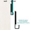 thumbnail image 2 of 10pcs Heavy Duty Mirror Hanging Kit, Heavy Mirror Mounting Hardware Mirror Clips for Wall Mounting, Double Hole Black, 2 of 7