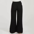 thumbnail image 6 of LIaqionyy Womens Maternity Pants Wide Leg High Waisted Adjustable Drawstring Casual Trousers with Pockets, 6 of 7