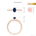 thumbnail image 3 of Angara Natural 0.6 Ct. Blue Sapphire Solitaire Ring in 14K Rose Gold for Women (Ring Size: 3.5), 3 of 8