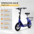 thumbnail image 3 of TOXOZERS Electric Scooter,500W Electric Scooter with Seat for Adults,Electric Scooter with Seat &Carry Basket,Up to 20 Miles,Top Speed 20mph, 3 of 7