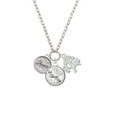 thumbnail image 2 of Delight Jewelry Silvertone Peace - Round Seal Let Things Go Fall Zoey Charm Necklace, 28", 2 of 4