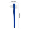 thumbnail image 3 of Dosaele 2pcs Dual Heads False Teeth Brushes T-shape Denture Dedicated Toothbrushes Cleaning Tools (White + Blue), 3 of 6