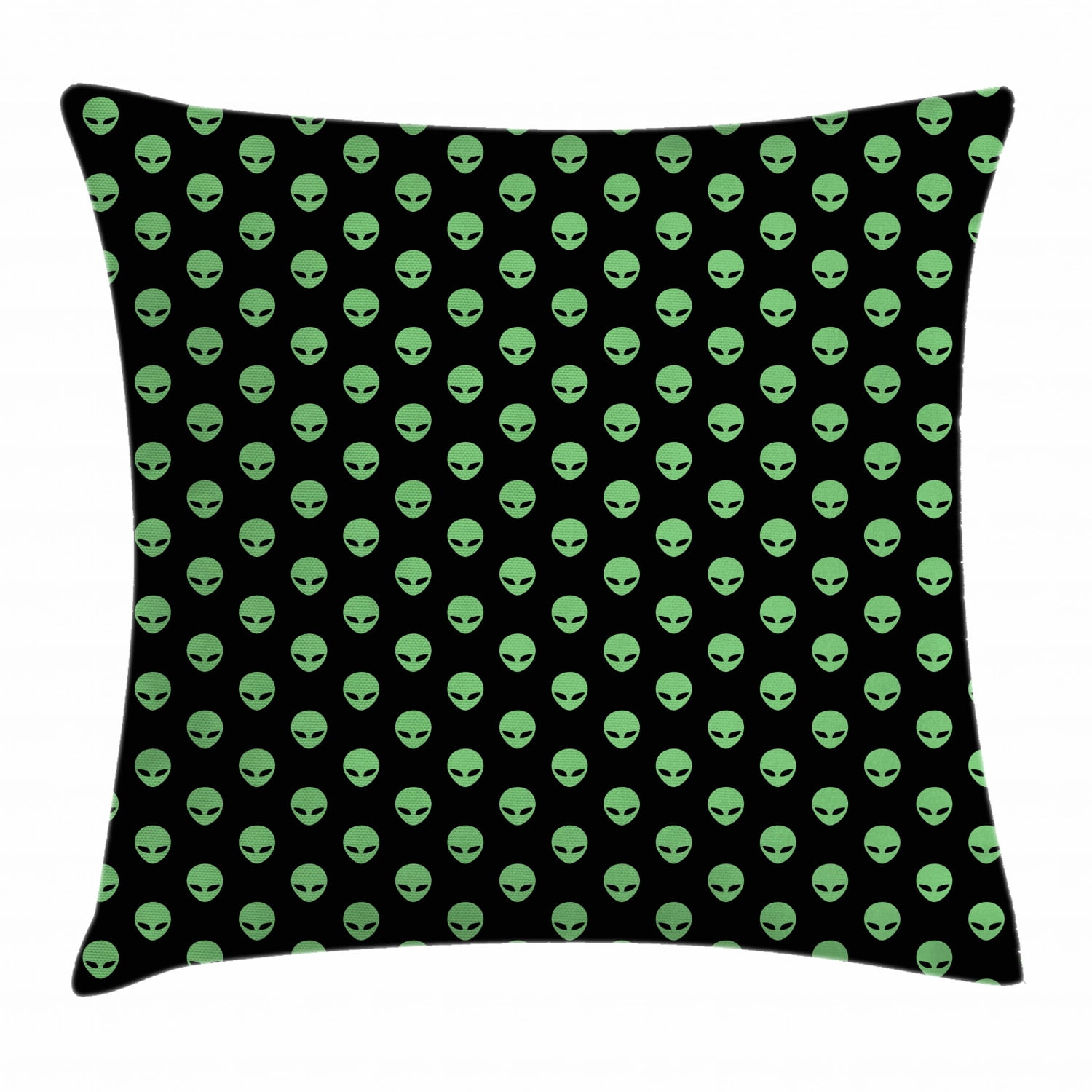 Alien Throw Pillow Cushion Cover, Supernatural Martians Fantastical ...