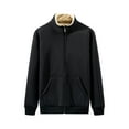 thumbnail image 4 of Frontwalk Men's Outwear Long Sleeve Winter Warm Jacket Coat Men Casual Parka Sweatshirt Black-JCD75 Plus Velvet Cardigan Stands Up The Sweater L, 4 of 9