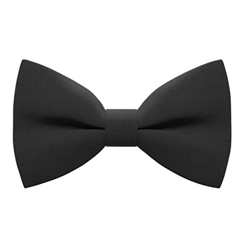 Nœuds Papillon Noirs pour Hommes Cool Nœud Papillon Noir - Tissu Pré-Noué Uni Ajustable Grand Coloré Mode pour Femmes Hommes Mariage Bal Nœuds Papillon Noirs en Boutique Nœud Papillon Maison Grand, Noir