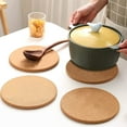 thumbnail image 5 of PP Home 4 Pack Cork Trivet Set 8" Diameter x 0.4" Thick Round Cork Hot Pads for Dishes, Pots, Pans and Plants, 5 of 6