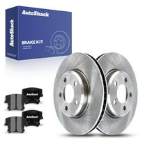 AutoShack 13.78" (350 mm) Rear Vented Brake Rotors Ceramic Brake Pads | Replacement for 2006-2011 Dodge Charger 2014-2016 Dodge Charger | 6-PC Brake Kit