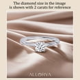 thumbnail image 3 of ALLORYA IGI Certified 1.50 Carat Solitaire Round Lab Grown White Diamond Textured Shank Engagement Ring for Women in 14K Solid White Gold, Size 9, 3 of 6