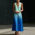 thumbnail image 6 of Kojanyu Summer Dresses for Women 2026 V Neck Sleeveless Boho Maxi Dresses with Pockets Casual Loose Vacation Printed Dresses, S-XXL, 6 of 8