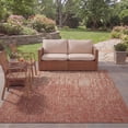 thumbnail image 3 of SAFAVIEH Courtyard Orpa Abstract Indoor/Outdoor Area Rug, Rust/Grey, 6'7" x 9'6", 3 of 7
