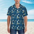 thumbnail image 4 of Fotbe Various Lights Hawaiian Shirt for Men Unisex Summer Beach Casual Short Sleeve Cotton Linen Button Down Shirts-Medium, 4 of 9