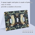thumbnail image 3 of Yayeee Toggle Light Switch Wall Plate 2-Gang 4.56"x4.48" Decorative Outlet Cover, Mystical Owls Pattern, 3 of 7