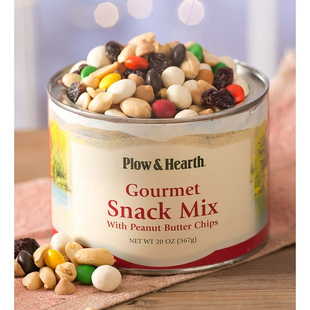 Gourmet Snack Mix with Peanut Butter Chips in 20 oz Resealable Tin