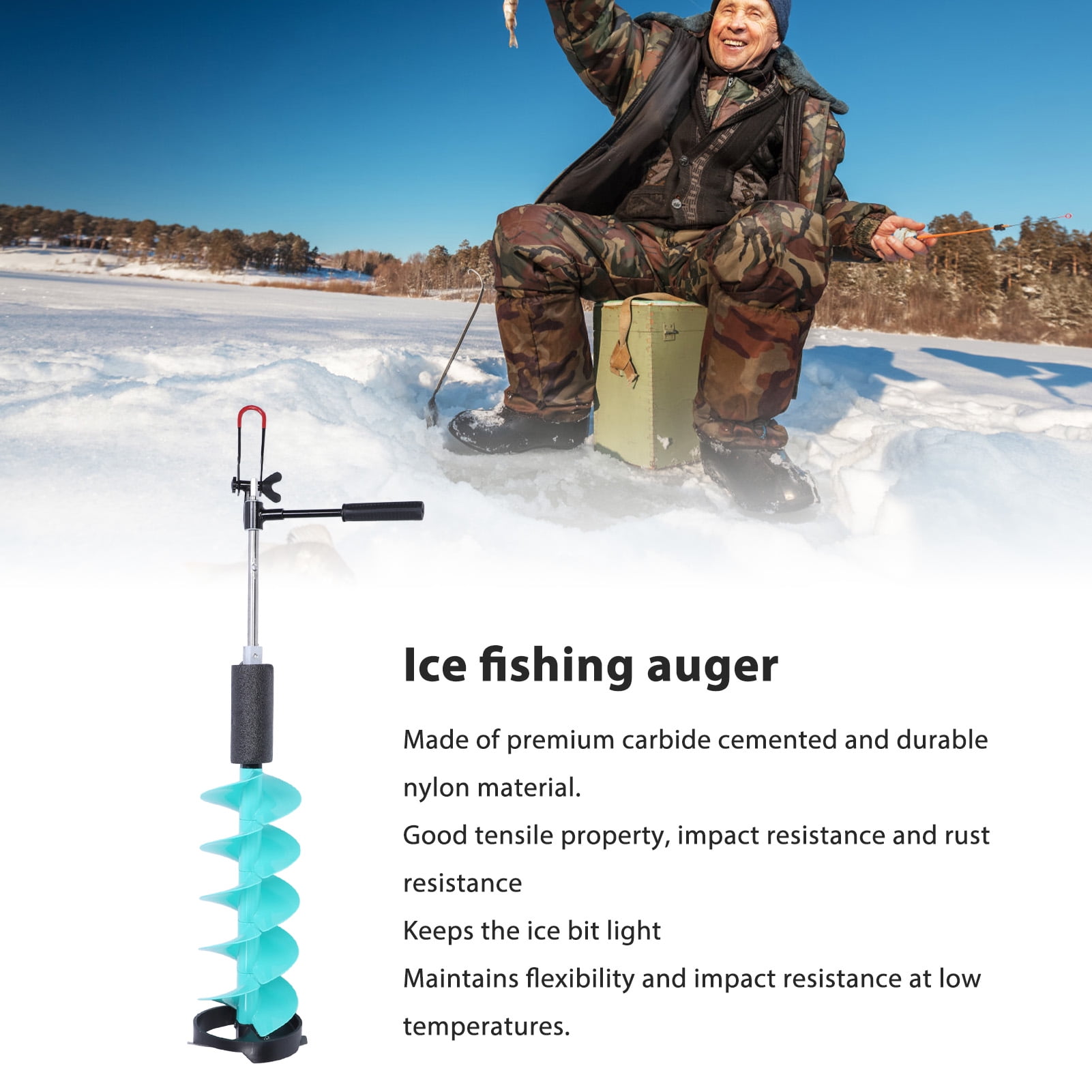 Electric Ice Auger, Ice Drill Auger 8in For Fishing