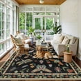 thumbnail image 5 of Moynesa Insect 8'x10' Large Area Rugs for Living Room Washable Natural Bedroom Rug Vintage Cottage Accent Carpet for Dining Room Nursery Office Sunroom Stain Resistant Non Slip, Black, 5 of 12