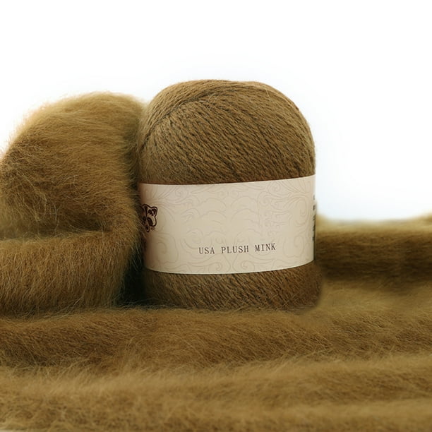 Bufandas Mano Hilado Hilado Bola Set Hat Socks Crochet Hilo Kit 2 Strand Invierno Tejido Suministros Accesorio Accesorio Dark Brown 50G 20G Guardurnaity HA010947-25