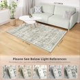thumbnail image 4 of Boho Vintage Round Rug ft- Faux Wool Dreely Washable Area Rug Small Distressed Throw Rugs Floor Carpet for Door Mat Entryway Bedrooms Laundry (Round - ; Diameter Border ), 4 of 7
