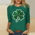 thumbnail image 2 of Zedker St Patricks Day Long Sleeve Shirt for Women Shamrock Clover Love Graphic Shirts Irish Gifts Tee Tops 2026, 2 of 6