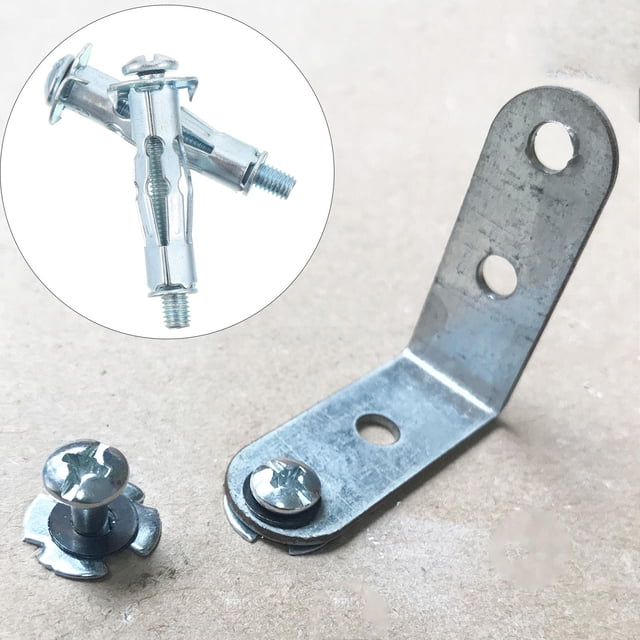 BEADCEST 20Ud Anclajes De Para Pared Hueca Con Pernos Y Flange Para Hogar Plata