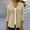 Khaki, variant on Aloohaidyvio Women's Sports T-Shirts,Fashion Women Summer 3/4 Sleeve Cardigan Solid Color Casual Blouse Tops