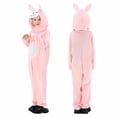 thumbnail image 4 of XIMIN Kids Girls Easter Bunny Onesie Outfits 2 Pieces Zip Up Long Sleeve Romper with Hood Toddler Stage Performance Jumpsuit, 4 of 4