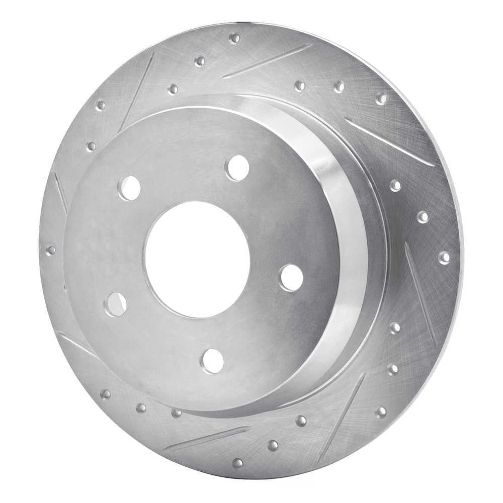 Dynamic Friction Company 631-42025L DFC Brake Rotor - Drilled And Slotted - Silver