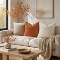 thumbnail image 2 of decorUhome Chenille Throw Pillow Covers 18x18 Set of 2, Soft Farmhouse Decorative Pillow Covers, Light Rust(Pillow Cover Only, No Inserts Included), 2 of 9