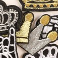 thumbnail image 2 of Insignia de tela de corona de estilo británico, accesorios de parche DIY para modelado, insignia de sombrero, pegatinas bordadas de tela bordadas por ordenador, 2 of 5