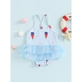 thumbnail image 2 of Bagilaanoe Newborn Baby Girl One-Piece Swimsuit Print Sleeveless Tulle Swimwear 3M 6M 12M 18M 24M Infant Summer Ruffle Bathing Suit, 2 of 7
