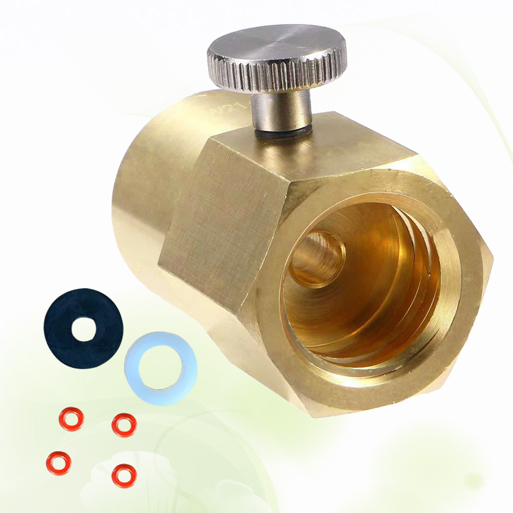 Soda bottle connector 1pc Brass Household Soda Bottle Connector Adapter Water Cylinder