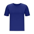 thumbnail image 3 of Yghzkop Womens V Neck Short Sleeve Tops Summer Slim Moisture-Wicking T Shirts Quick-Dry Tee Shirt Curved Hem Plain Top Breathable Beach Activewear, 3 of 5