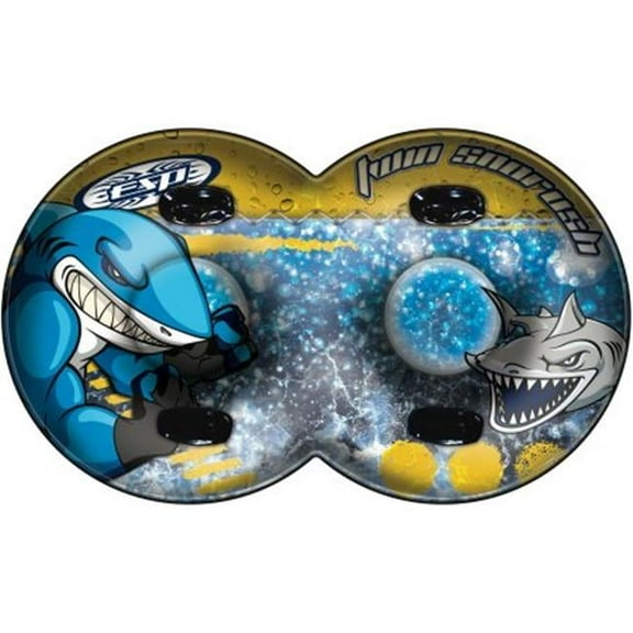 61 in. Gemini Inflatable Snowtube & Pool Tube Two Riders with Four Grab Handles - Graphic