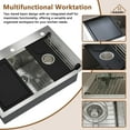 thumbnail image 6 of CASAINC Handmade All-in-One Topmount Drop-In Stainless Steel 33 in. x 22 in. Single Bowl Kitchen Sink, 6 of 8