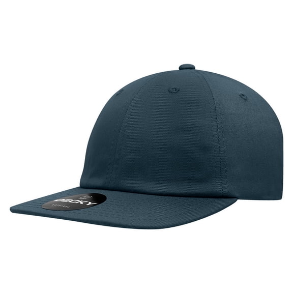 Decky 370 6 Panel High Profile Relaxed Cotton Snapback Hat-Navy