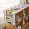 thumbnail image 6 of Table Runners 90 Inches Long Dress Scarves, Vintage Easter Farmhouse Coffee/Dining/Kitchen Table Runner for Living Room, Colorful Floral Eggs Bunny Pink Plaid Rustic 13x90 Inch, 6 of 9