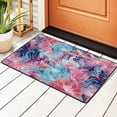 thumbnail image 2 of YFYANG 72"x48" Non-Slip Flannel Carpet Doormat, Living Room Bedroom Office Decorative Area Rugs, Indoor Watercolor Abstract Line Flower Doodle Pattern Floor Mats, 2 of 7