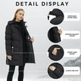 thumbnail image 4 of WenVen Women's Puffer Jacket Quilted Winter Coat Warm Hooded Winter Jacket Charcoal 2XL, 4 of 8