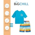 thumbnail image 6 of Big Chill Boys Rash Guard Swim Set - Short Sleeve Rash Guard Swim Shirt & Swim Trunks (6-14), 6 of 7