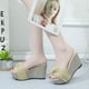 thumbnail image 4 of Zapatos de plataforma de cuña de verano para mujer, zapatillas de tacón alto con plataforma para pies Wmkox8yii hj789, 4 of 9